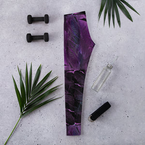 Purple Feather Leggings